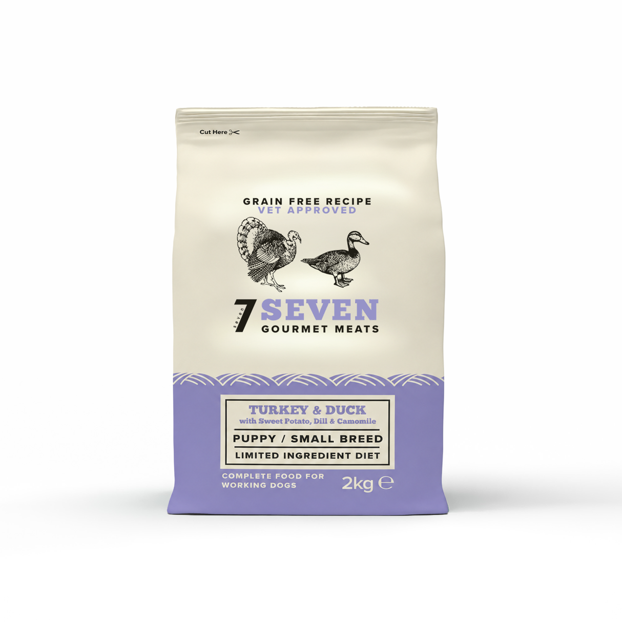 Seven Dog - Puppy Small Breed Turkey & Duck Grain Free 2kg