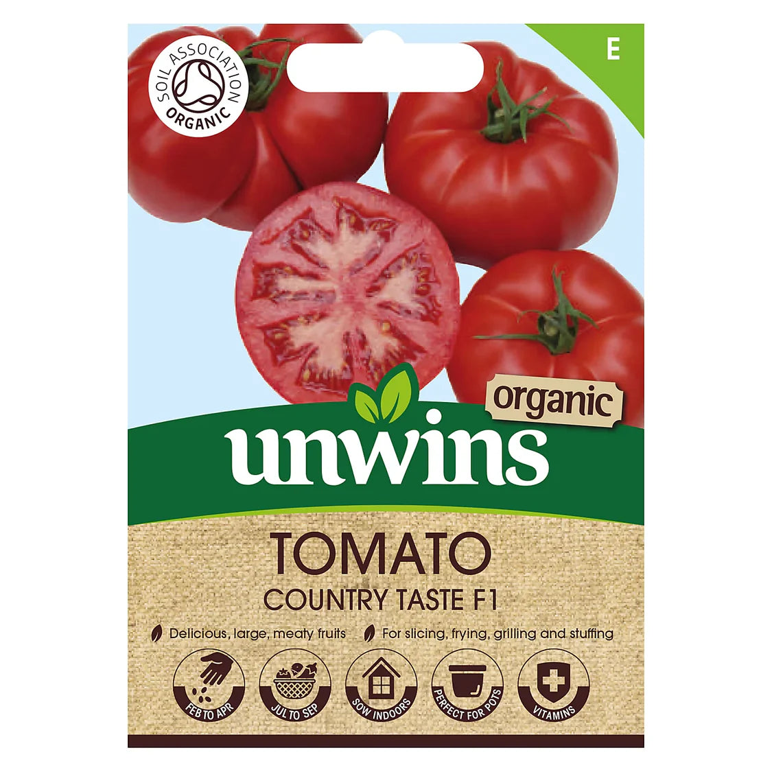 Unwins Tomato (Beefsteak) Country Taste F1 (Organic)