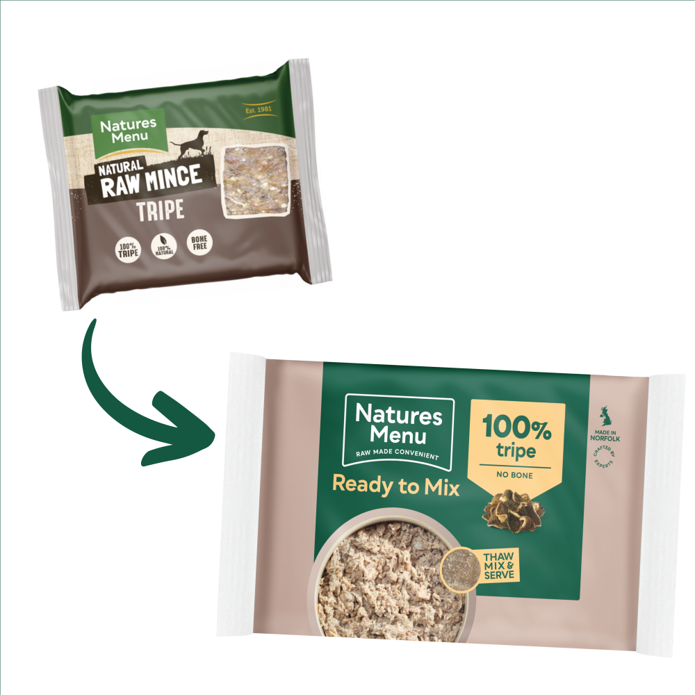 Natures Menu Dog - Frozen Just Mince Tripe 400g