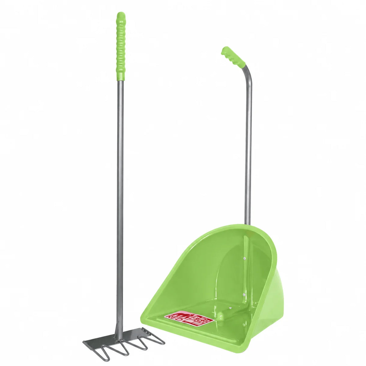 Red Gorilla Tidee Manure Skip With Rake