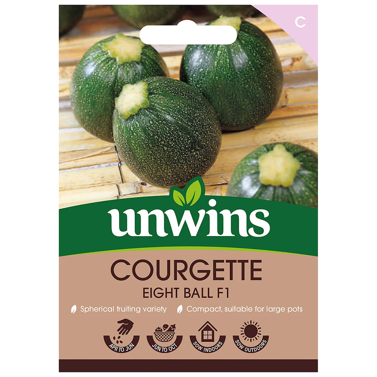 Unwins Courgette Eight Ball F1