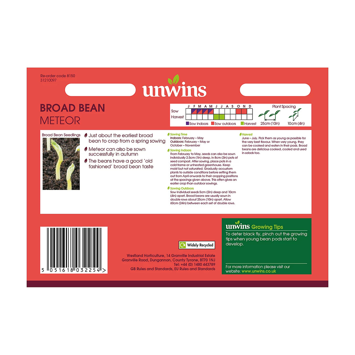 Unwins Broad Bean Meteor