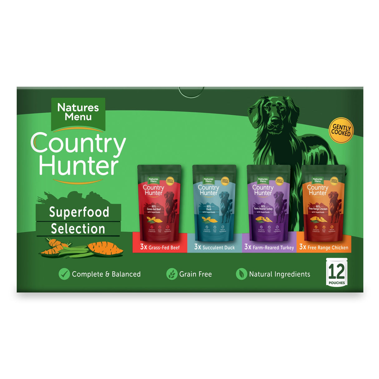 Natures Menu Dog - Country Hunter Superfood Pouch Multipack 12x150g