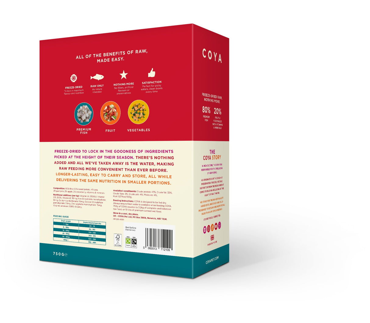 Coya Adult Dog Freeze Dried Fish 650g