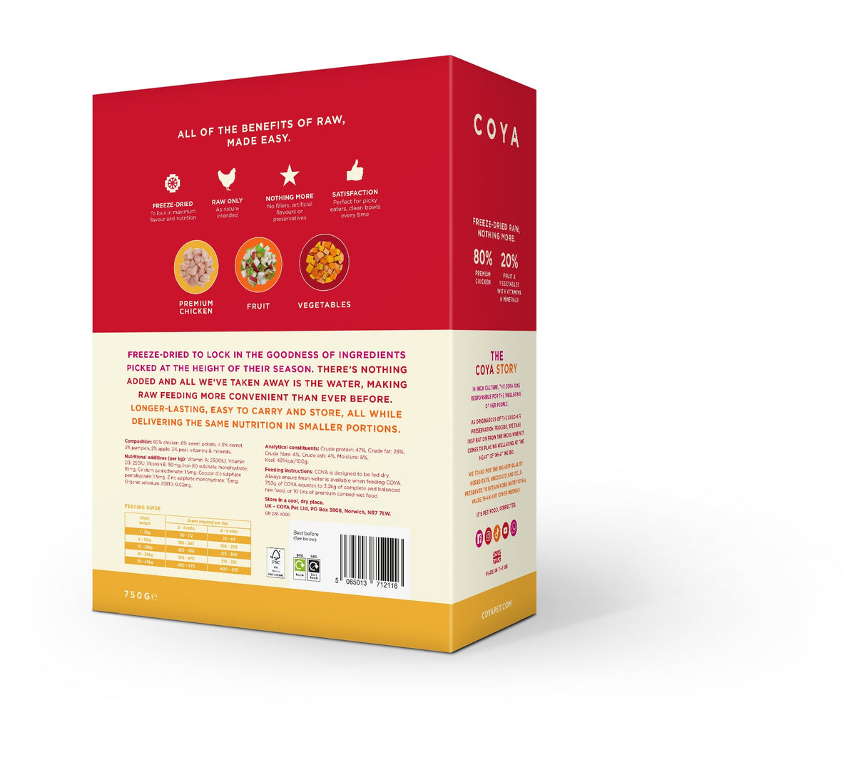 Coya Puppy Dog Freeze Dried Chicken 750g