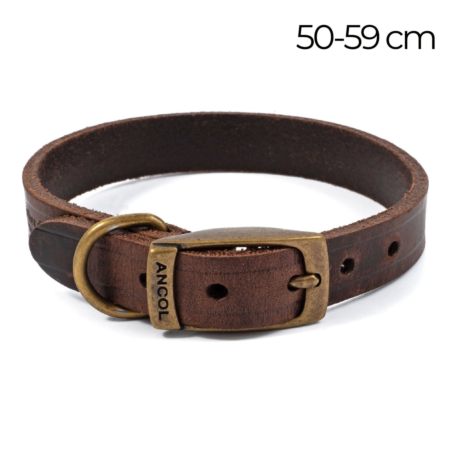 Heritage Latigo Leather Collar Havana 50-59cm Size 7