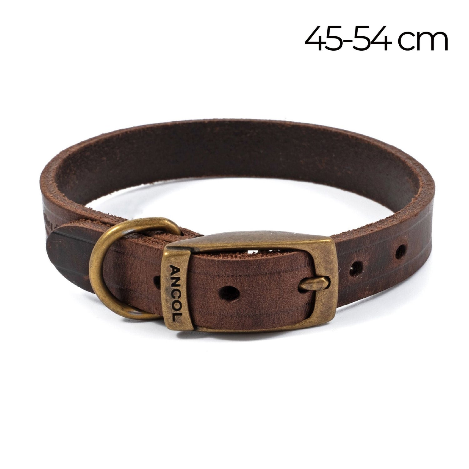 Heritage Latigo Leather Collar Havana 45-54cm Size 6