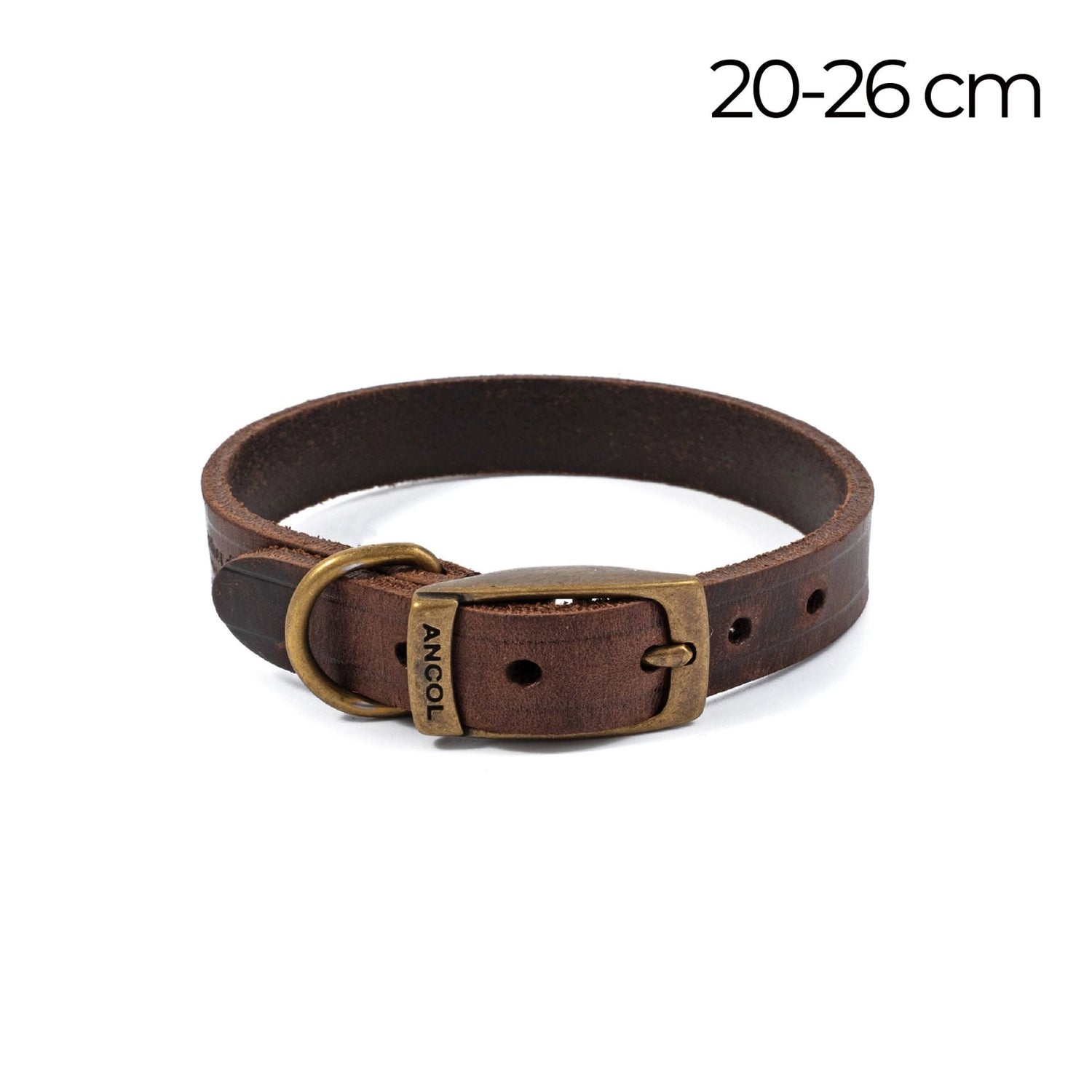 Heritage Latigo Leather Collar Havana 20-26cm Size 1