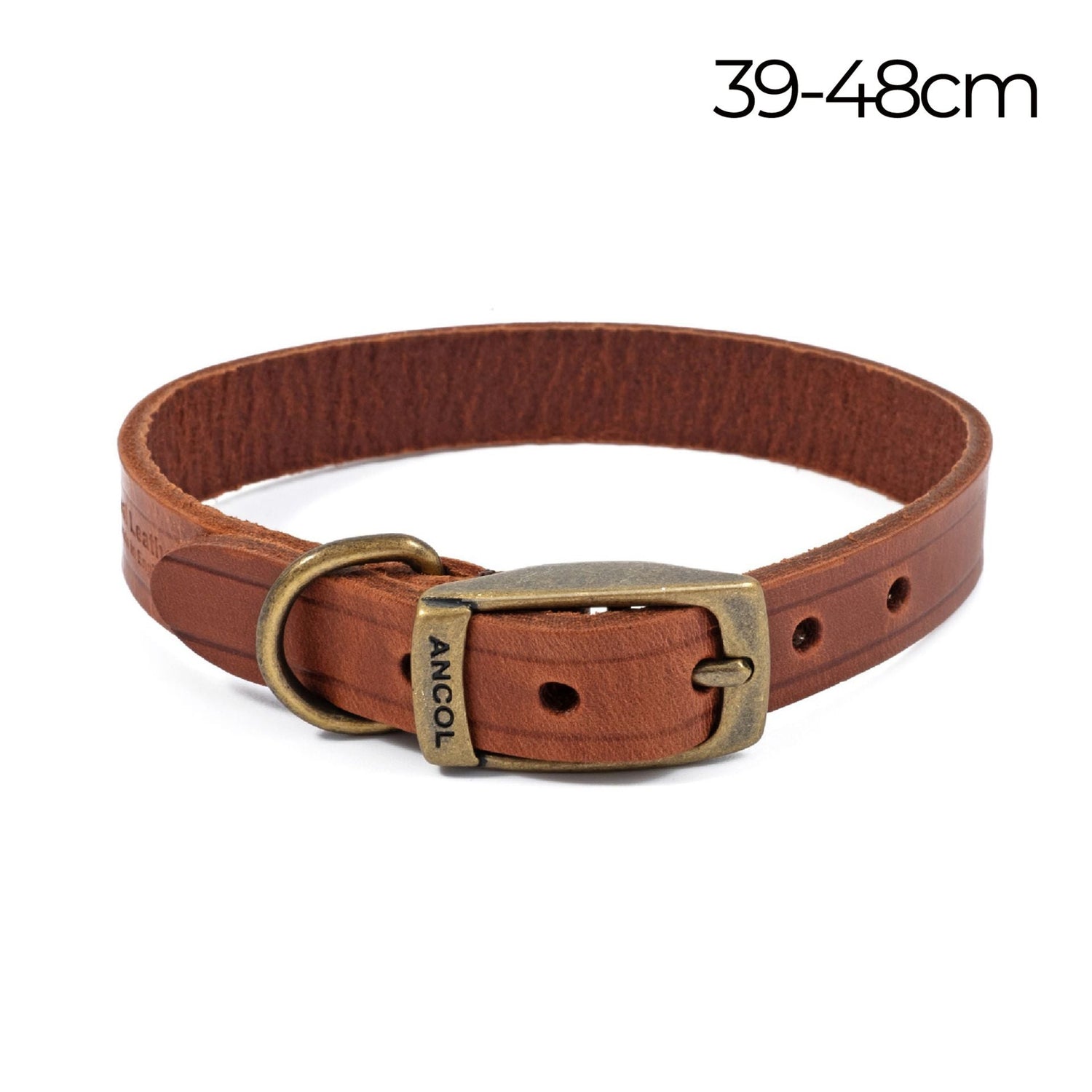 Heritage Latigo Leather Collar Chestnut 39-48cm Size 5