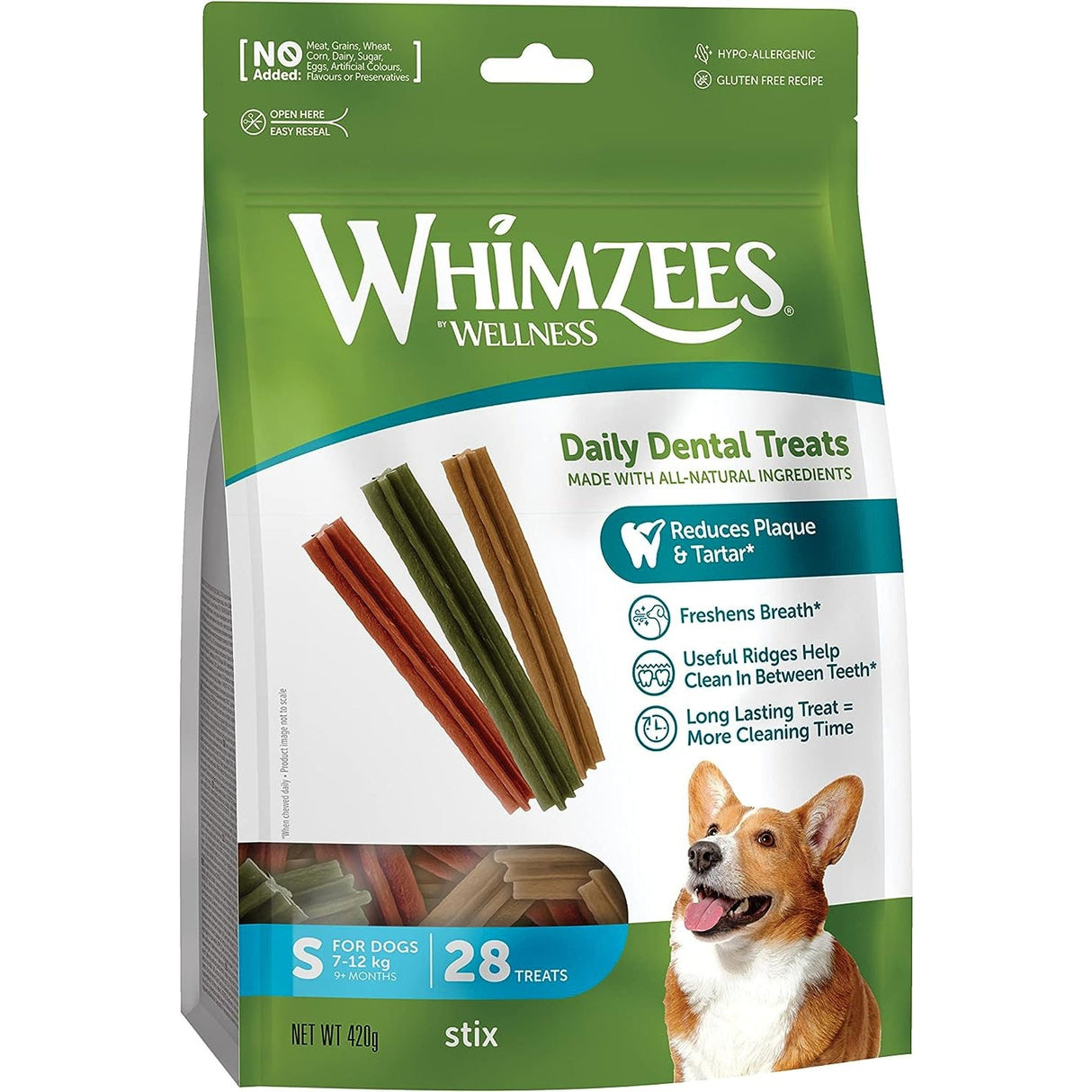 Whimzees Daily Dental Stix for Small Dogs 28 Pack