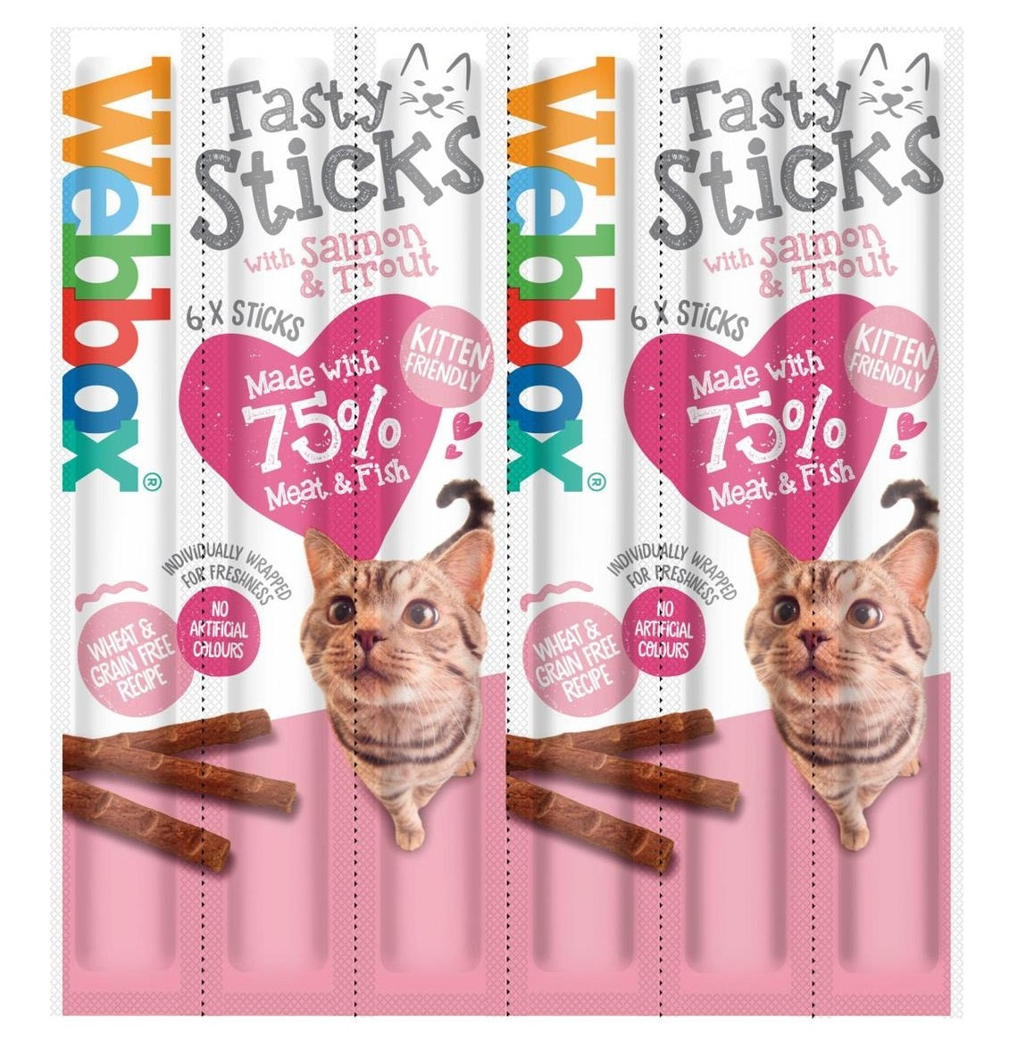 Webbox Tasty Sticks Salmon & Trout Cat Treats 30g