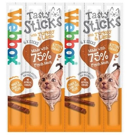 Webbox Tasty Sticks Turkey & Lamb Cat Treats 30g