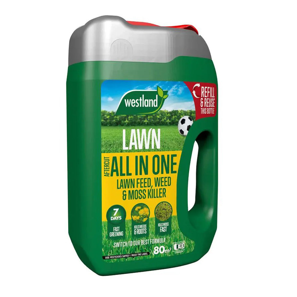 Westland Aftercut All In One Lawn Feed, Weed & Moss Killer 80m2 Spreader