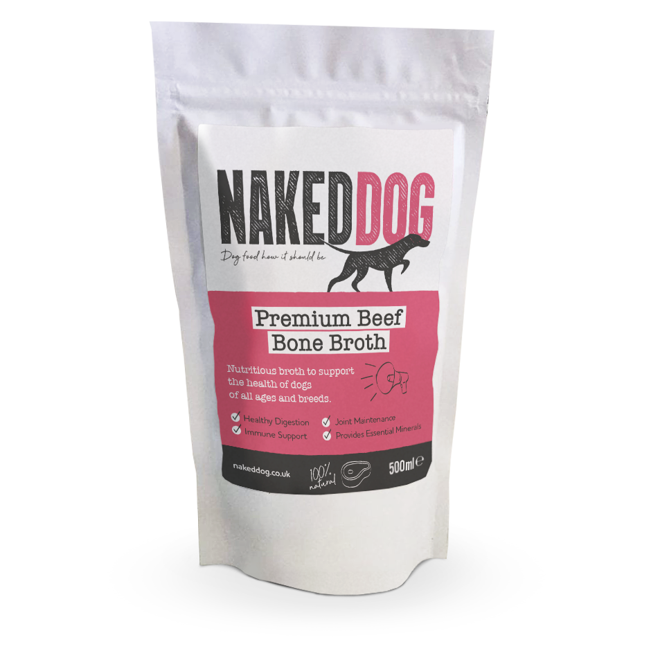 Naked Dog Bone Broth Premium Beef 500ml