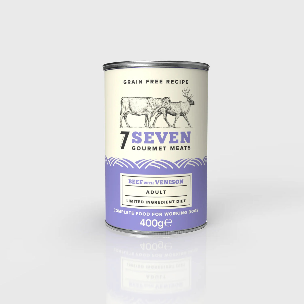Seven  Dog - Adult Beef & Venison Grain Free Tin 400g