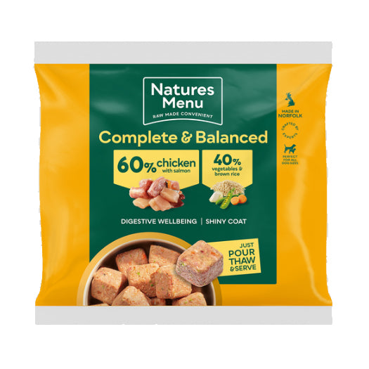 Natures Menu Dog - Complete & Balanced Nuggets 60/40 Chicken & Salmon 1kg