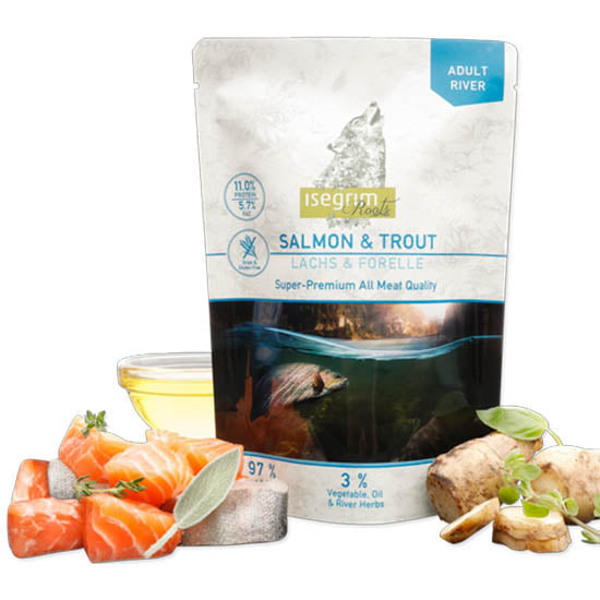 Isegrim Adult Salmon & Trout Pouch 410g
