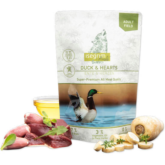 Isegrim Adult Duck & Hearts Pouch 410g
