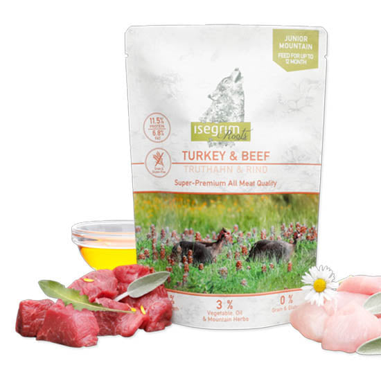 Isegrim Junior Turkey & Beef Pouch 410g
