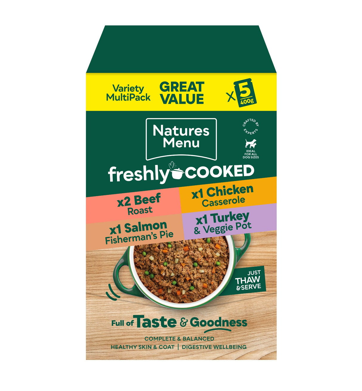 Natures Menu Freshly Cooked Multi Pack 5x400g