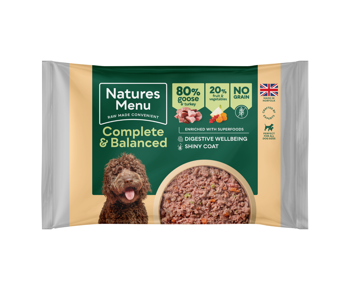 Natures Menu Complete & Balance 80/20 Goose & Turkey Block 500g