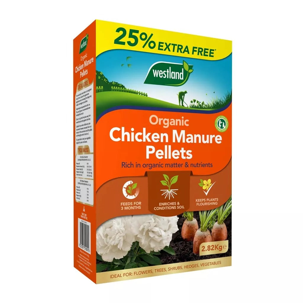 Westland Organic Chicken Manure Pellets 2.25kg + 25% Extra Free