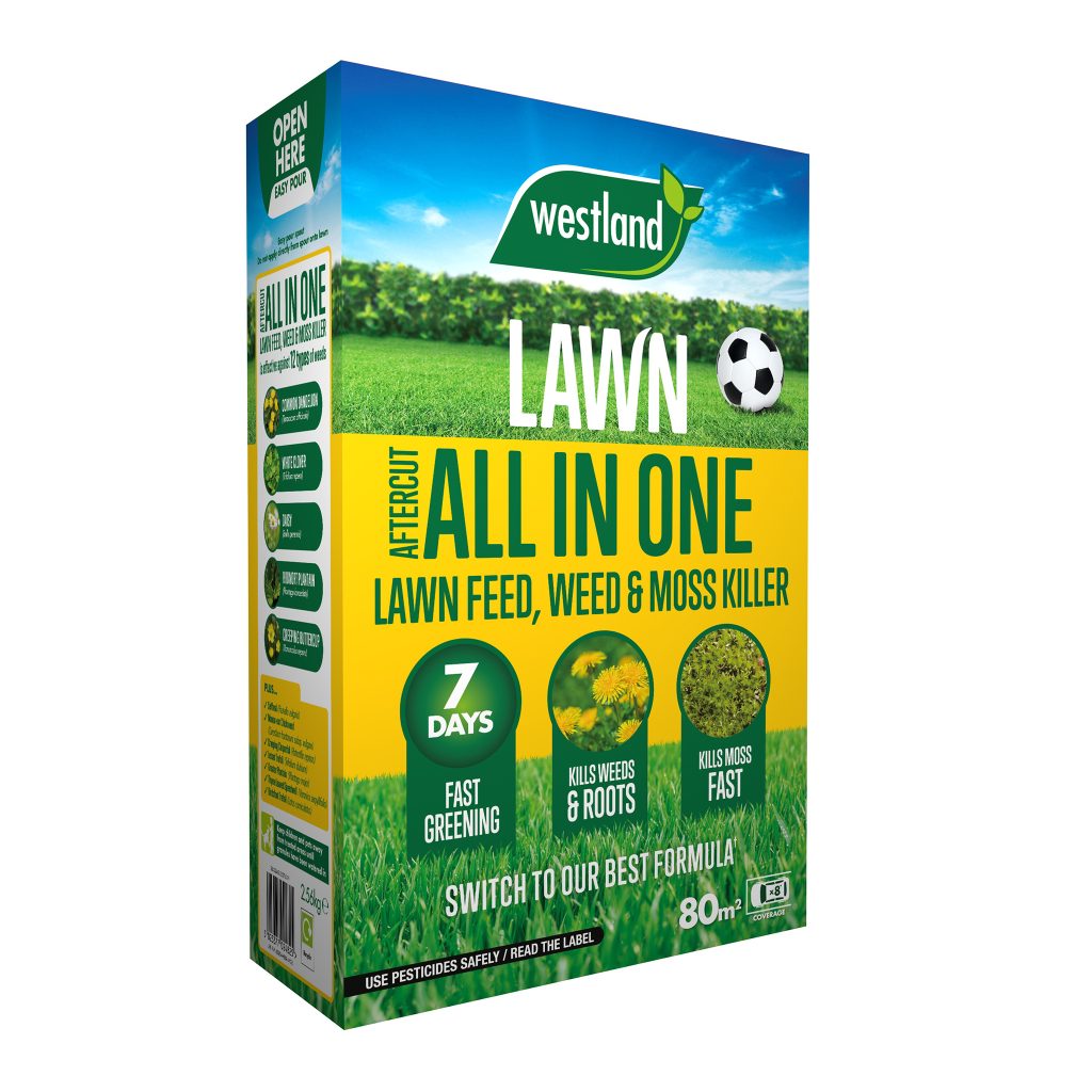 Westland Aftercut All In One Lawn Feed, Weed & Moss Killer 80m2 Box