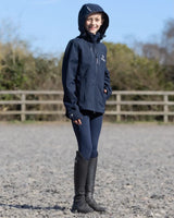 EQUIDRY Girl's Varsha Waterproof Riding Jacket Navy