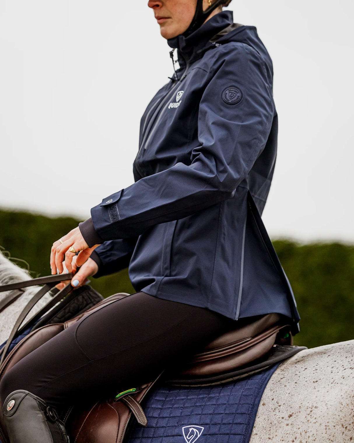EQUIDRY Women's Varsha Waterproof Riding Jacket Navy