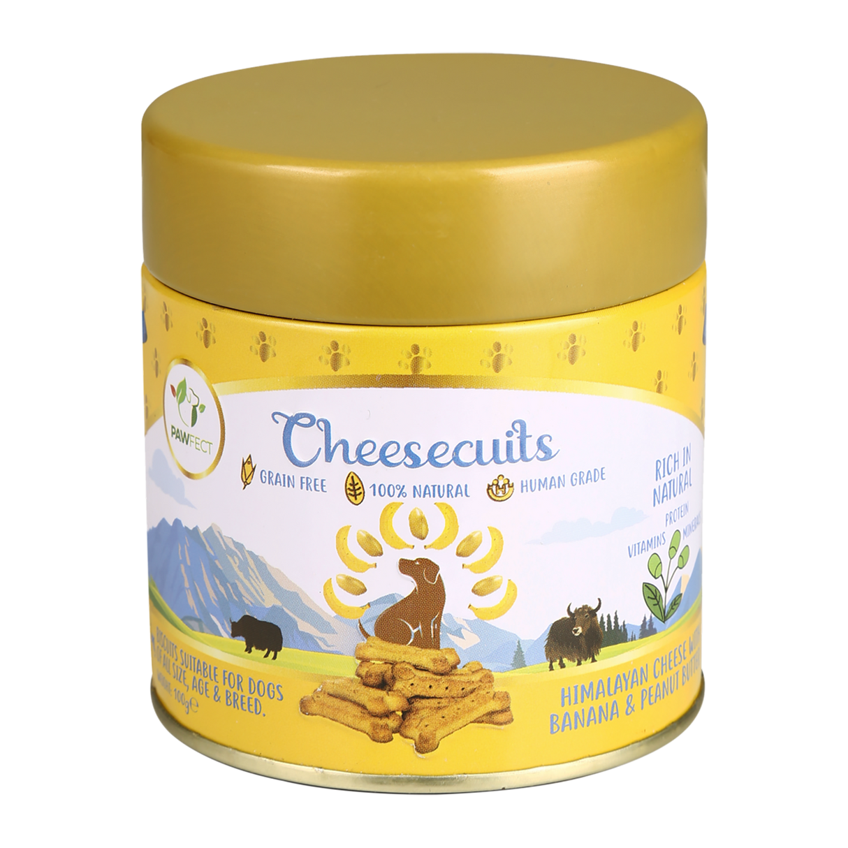 Pawfect Cheesy Dog Biscuits Banana & Peanut Butter Cheesecuits 100g
