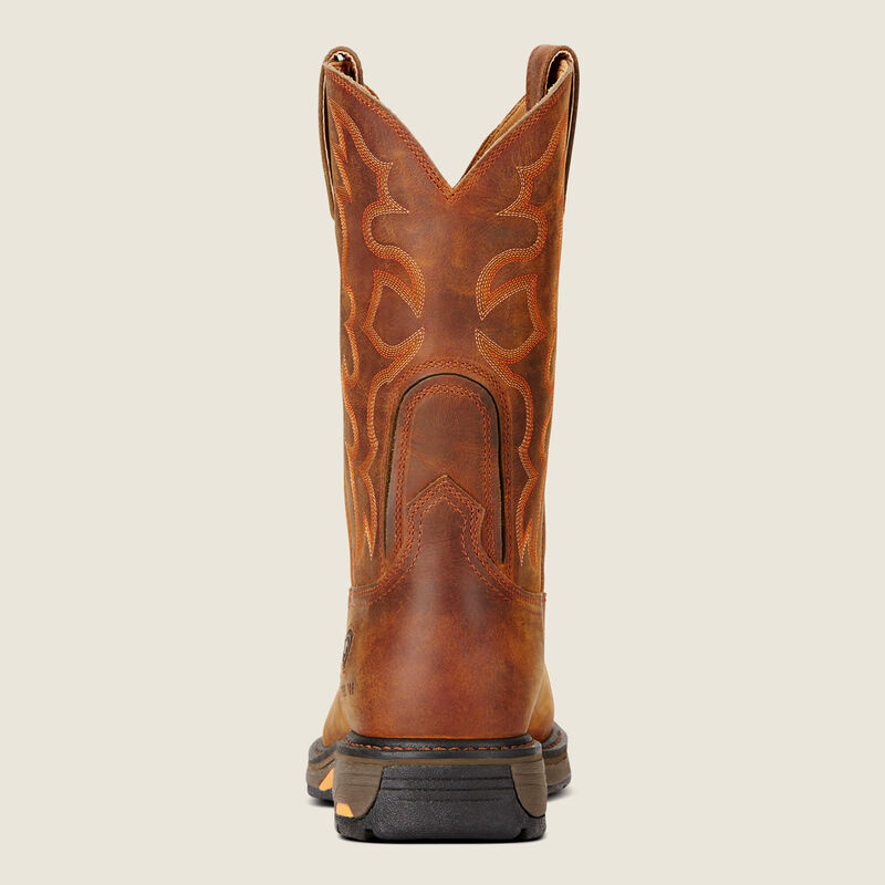 Ariat Mens WorkHog Wide Square Toe Steel Toe Work Boot Toast