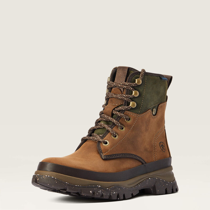 Ariat Womens Moresby Waterproof Boot Oily Distressed Brown