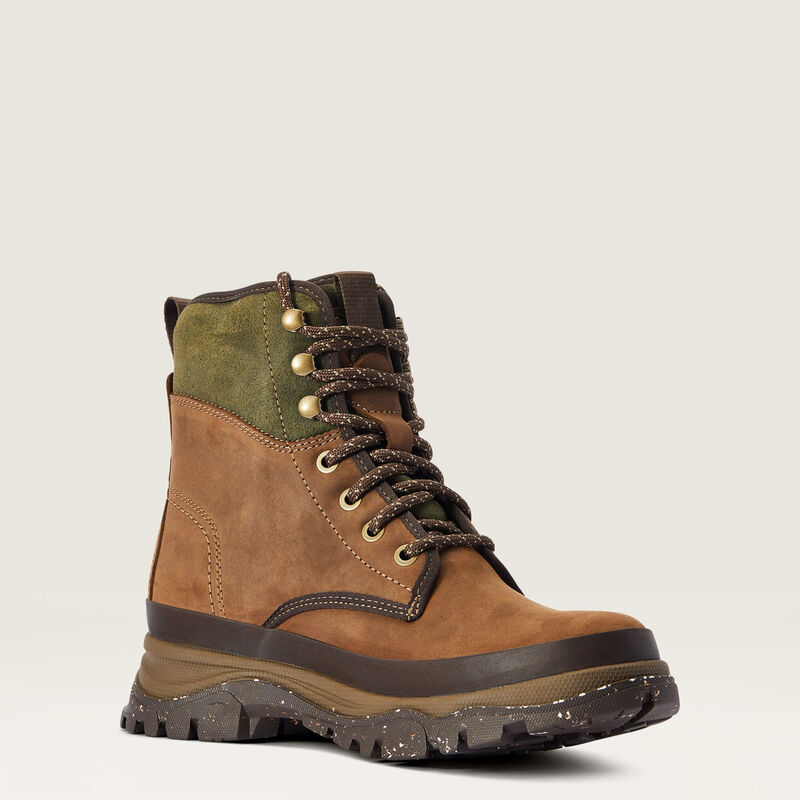 Ariat Womens Moresby Waterproof Boot Oily Distressed Brown