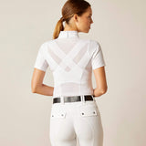 Ariat Ascent 1/4 Zip SS Show Shirt White