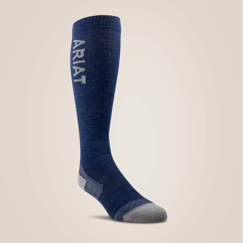 Ariat Tek Thaw Merino Socks Navy / Heather Grey