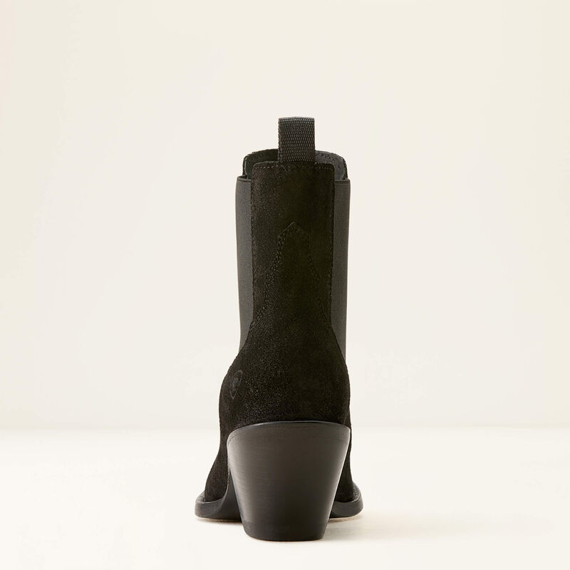 Ariat Womens Shiloh Bootie Distressed Black Suede