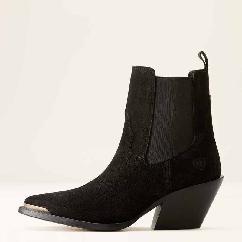 Ariat Womens Shiloh Bootie Distressed Black Suede
