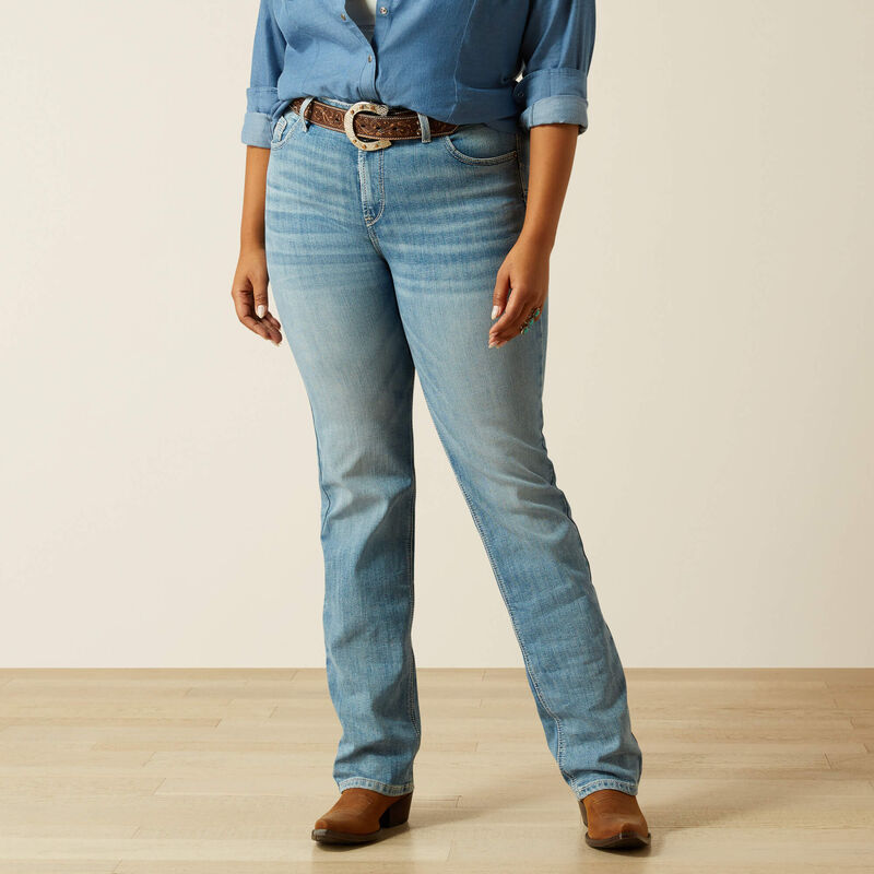 Ariat Womens Perfect Rise Yara Straight Leg Jeans Oklahoma