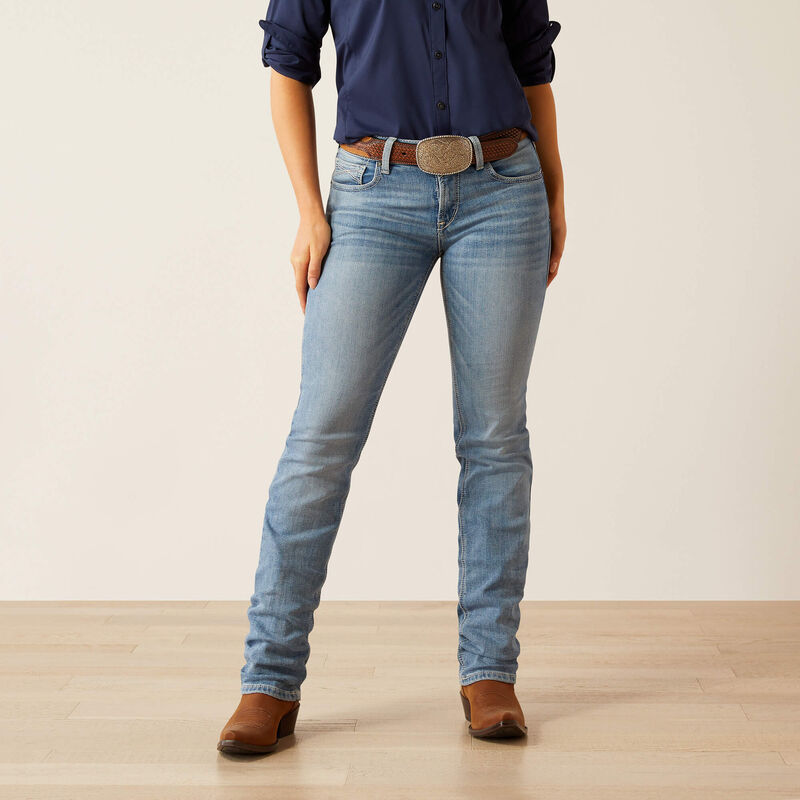 Ariat Womens Perfect Rise Yara Straight Leg Jeans Oklahoma