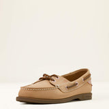 Ariat Womens Antigua Boat Shoe Natural Tan
