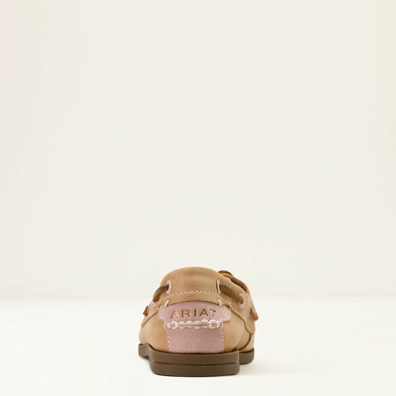 Ariat Womens Antigua Boat Shoe Natural Tan