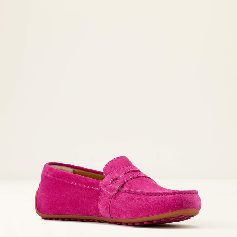 Ariat Womens Selene Driving Shoe Hot Pink Suede