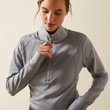 Ariat Wms Team EQ 1/2 Zip Pullover Alloy Heather