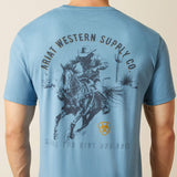 Ariat Mens Blazing Saddle SS T-Shirt Coronet Blue