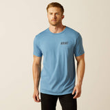 Ariat Mens Blazing Saddle SS T-Shirt Coronet Blue