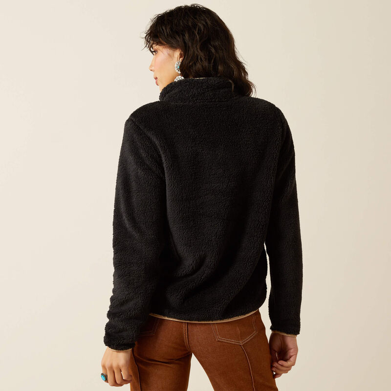 Ariat Womens Berber Snap Front Sweatshirt Black