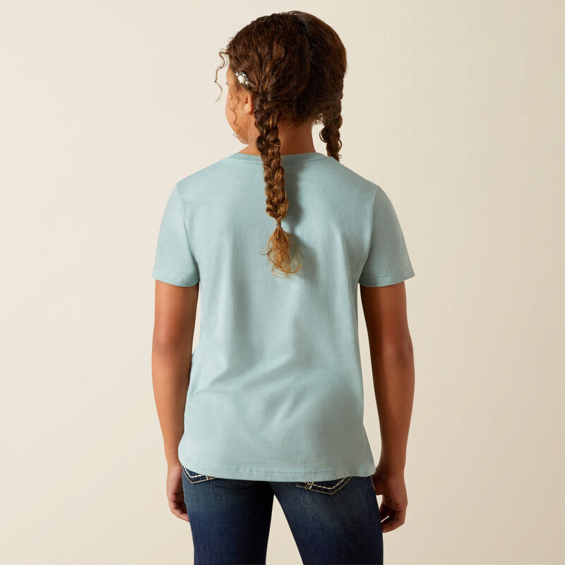 Ariat Girls Ariat Wild Spirits SS T-Shirt River Green