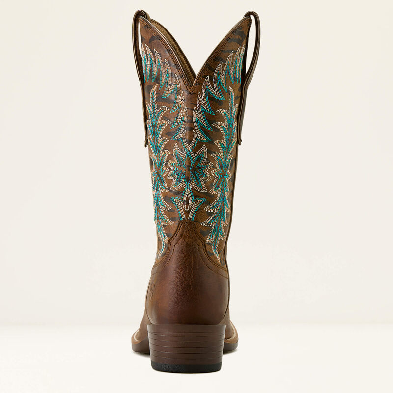 Ariat Wms Beaumont K-Toe Western Boots Sassy Brown / Gilded Tiger Print