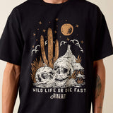 Ariat Mens Wild Life Boxy SS T-Shirt Washed Black