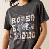 Ariat Womens Star Spangled Rodeo SS T-Shirt Charcoal Mineral Wash